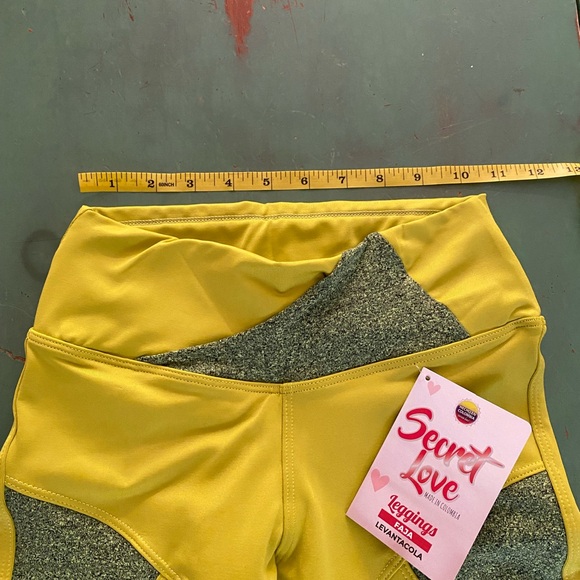 Secret Love Lime Colorblock Leggings. Size S/M. Women’s New - Picture 3 of 7